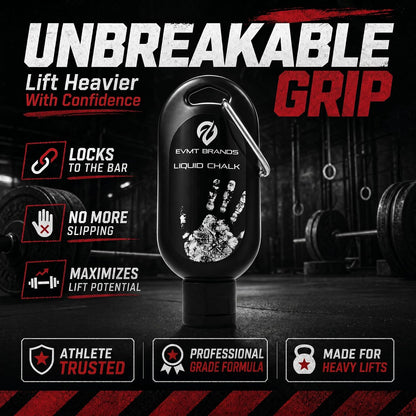 Liquid Chalk, Mess Free Gym Chalk for Weightlifting, Gymnastics, Rock Climbing, Dancing. Sweat Resistant and Long Lasting for Stronger Grip.