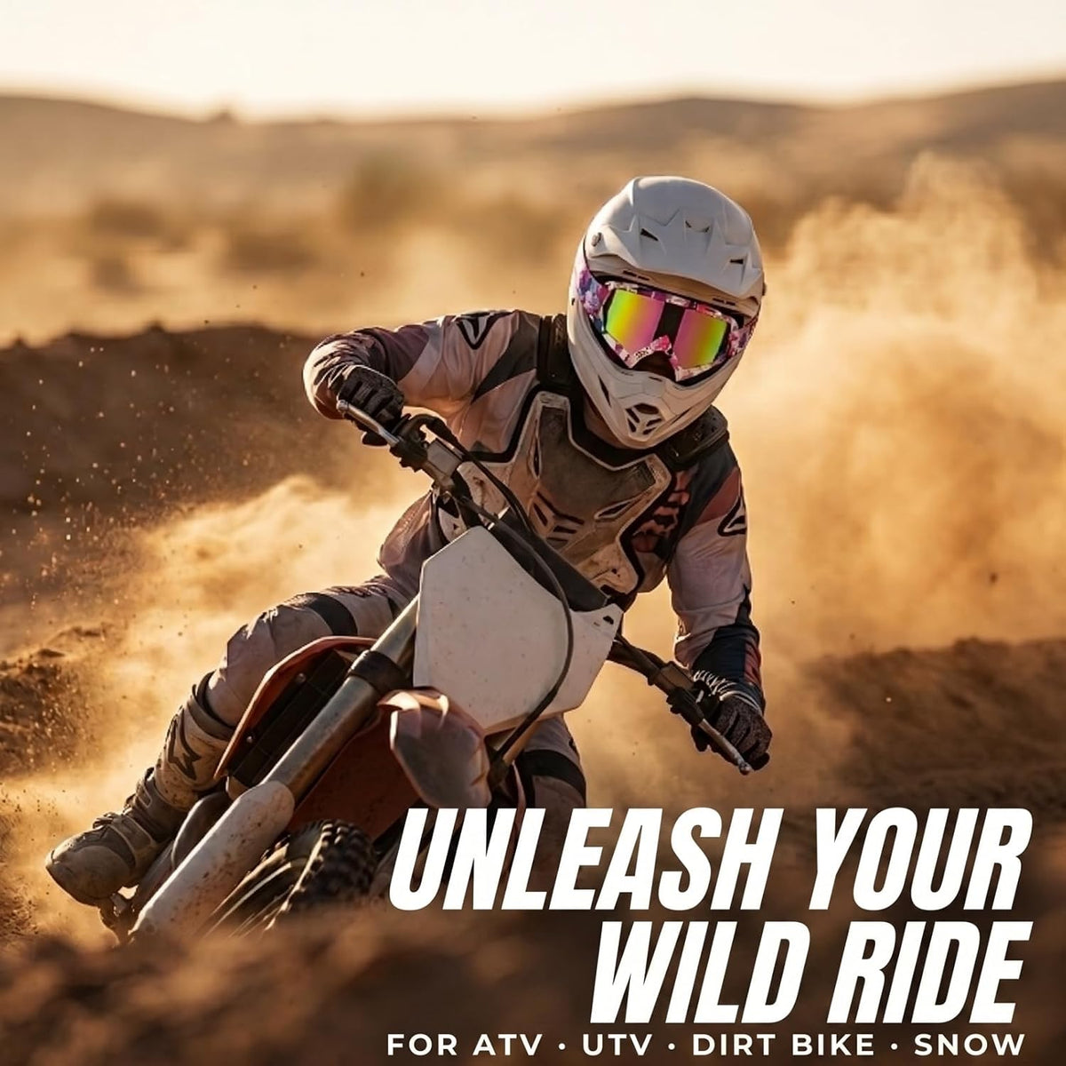 Dirt Bike Goggles - ATV Motorcycle Motocross UTV MX MTB Riding Goggles
